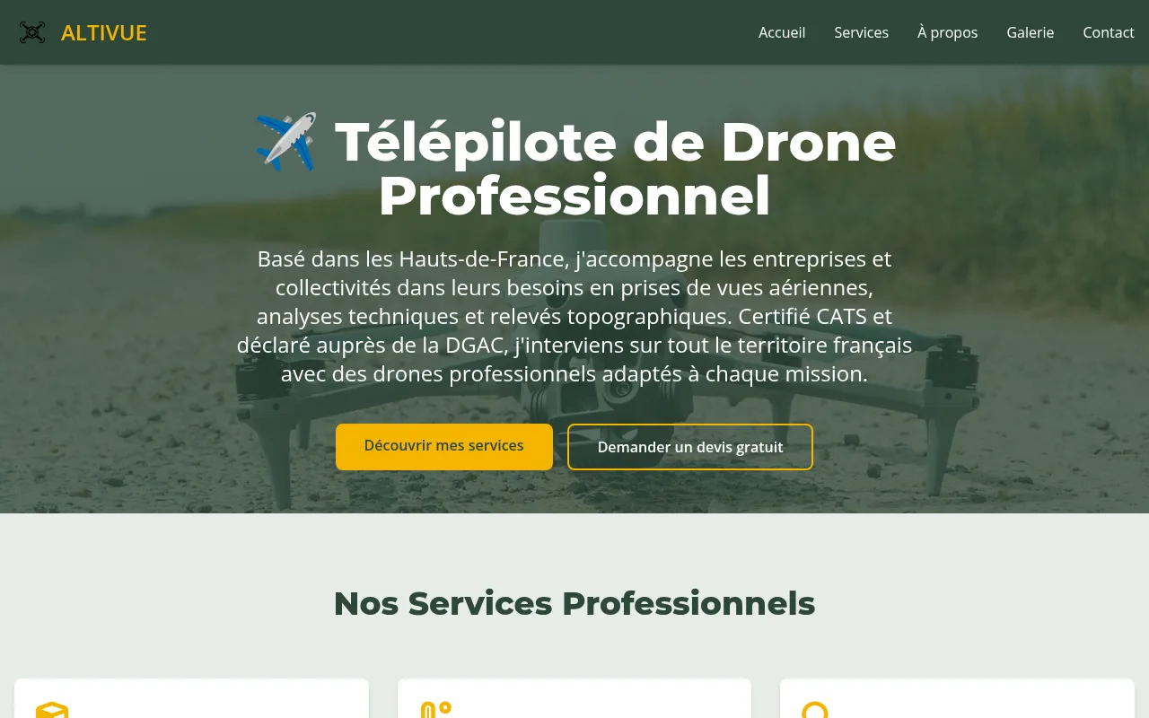 Altivue - Télépilote drone professionnel