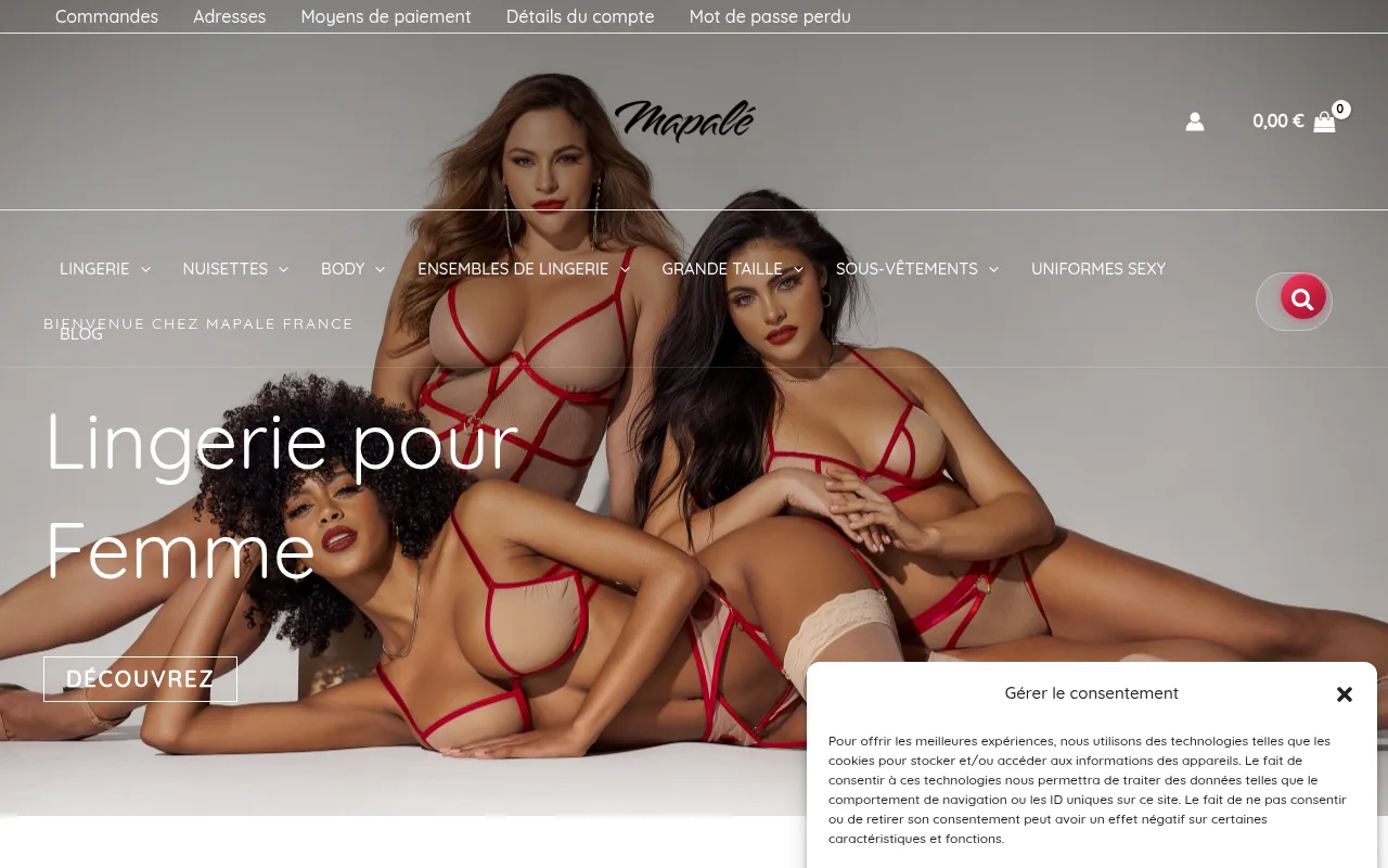 Mapale France - Aperçu du site